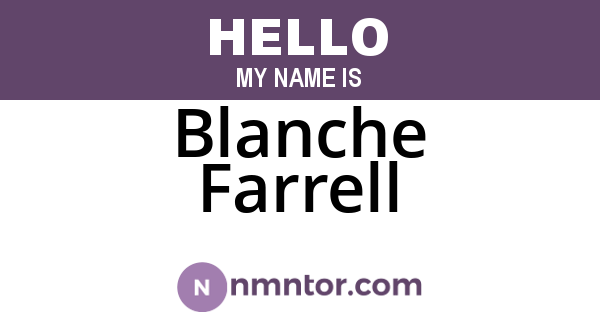 Blanche Farrell
