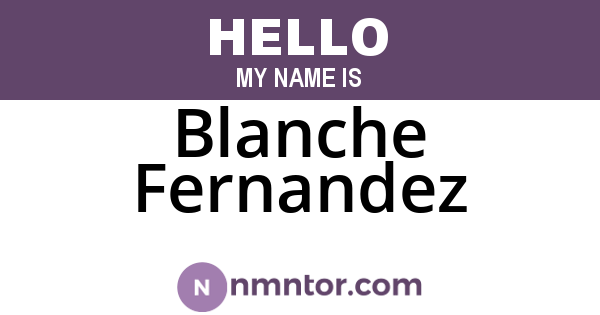 Blanche Fernandez