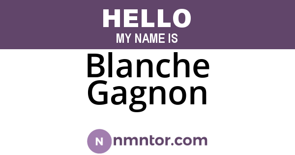 Blanche Gagnon
