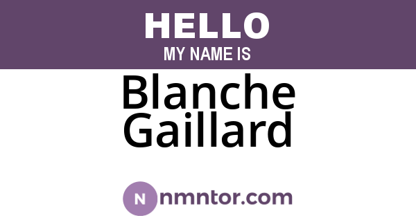 Blanche Gaillard