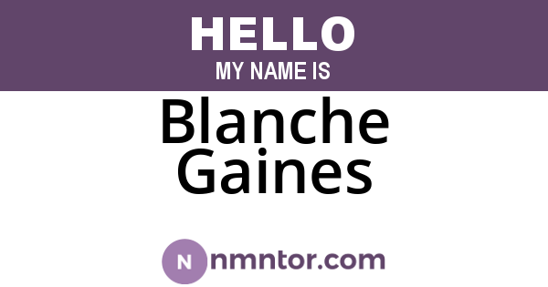 Blanche Gaines