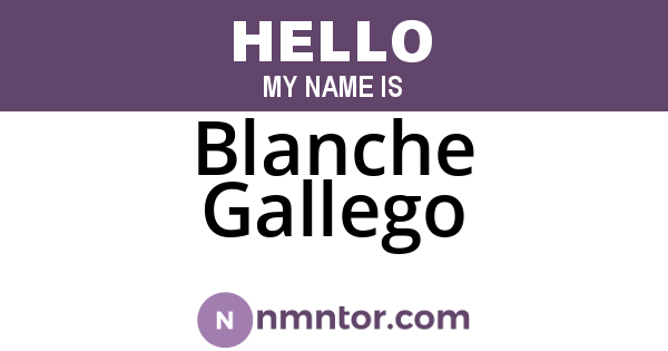 Blanche Gallego