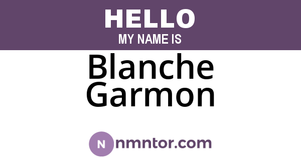 Blanche Garmon