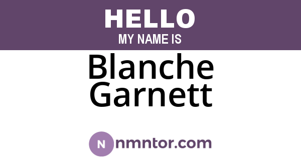Blanche Garnett