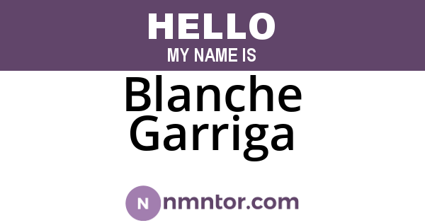 Blanche Garriga