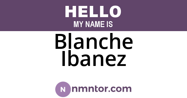 Blanche Ibanez