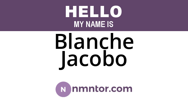 Blanche Jacobo