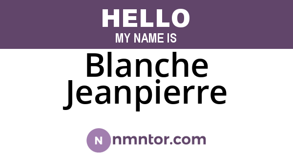 Blanche Jeanpierre