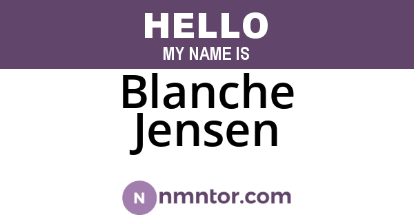 Blanche Jensen