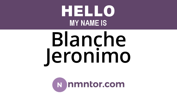 Blanche Jeronimo