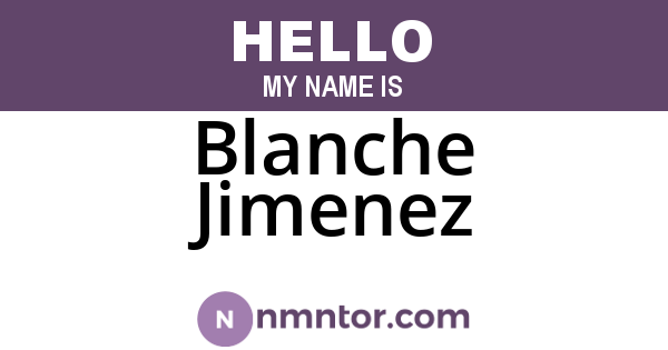 Blanche Jimenez