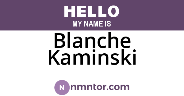 Blanche Kaminski