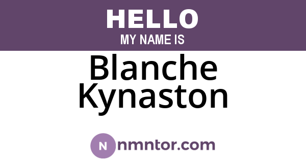 Blanche Kynaston