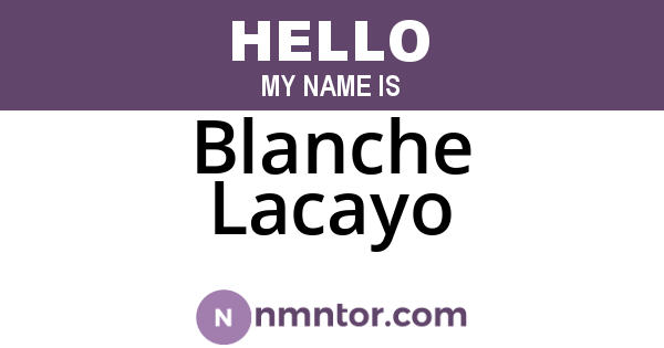 Blanche Lacayo