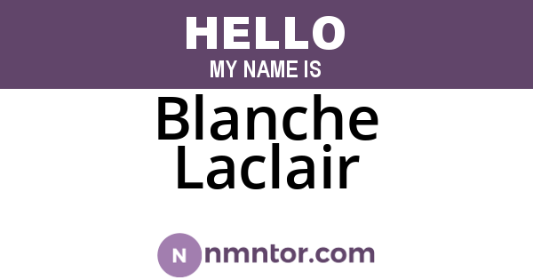 Blanche Laclair