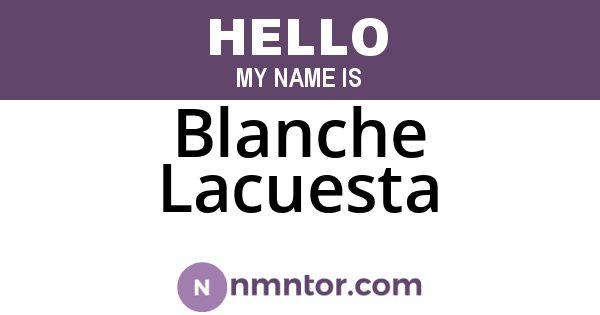 Blanche Lacuesta