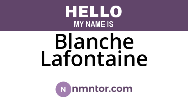 Blanche Lafontaine
