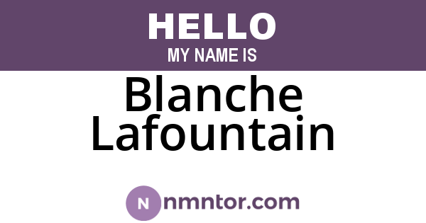 Blanche Lafountain
