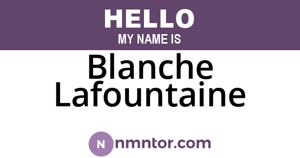 Blanche Lafountaine