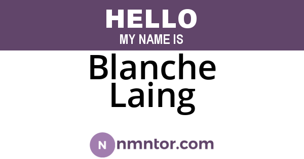 Blanche Laing