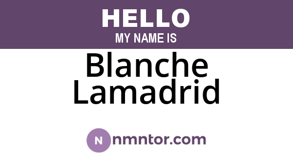 Blanche Lamadrid