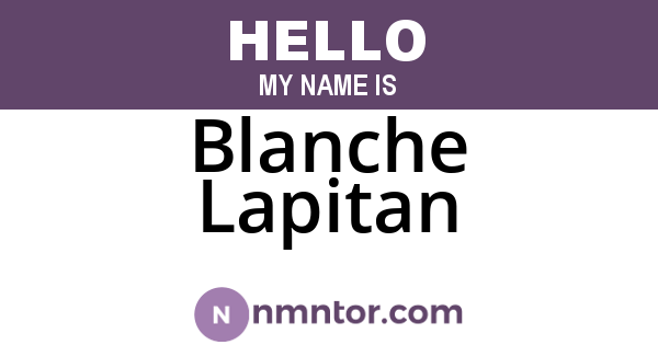 Blanche Lapitan