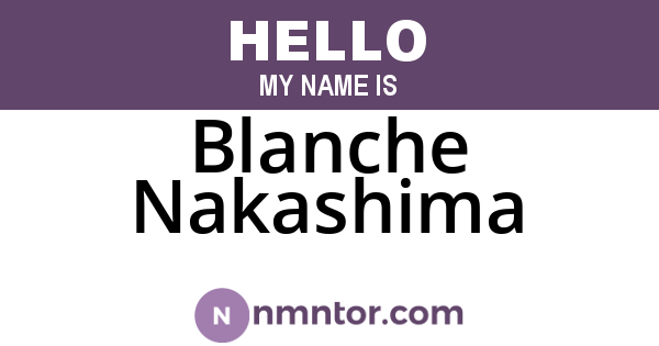 Blanche Nakashima