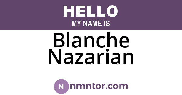 Blanche Nazarian