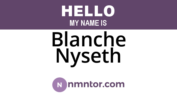 Blanche Nyseth