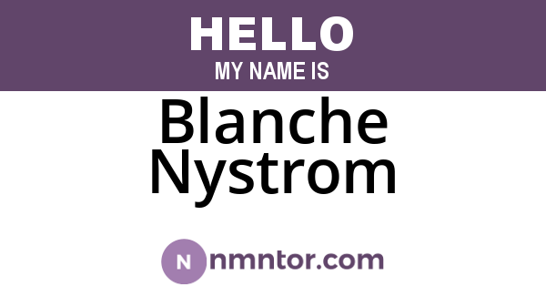Blanche Nystrom