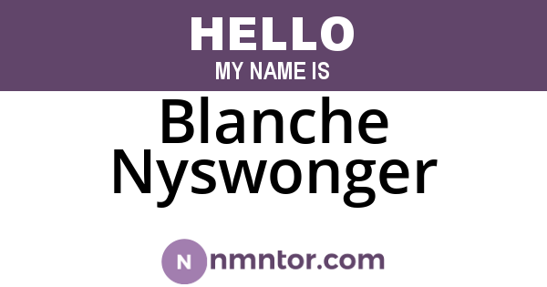 Blanche Nyswonger