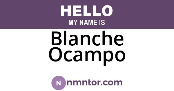 Blanche Ocampo