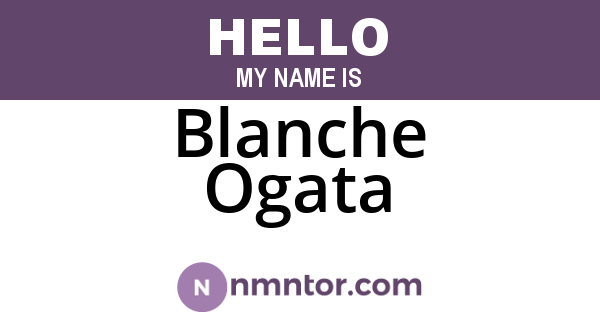 Blanche Ogata