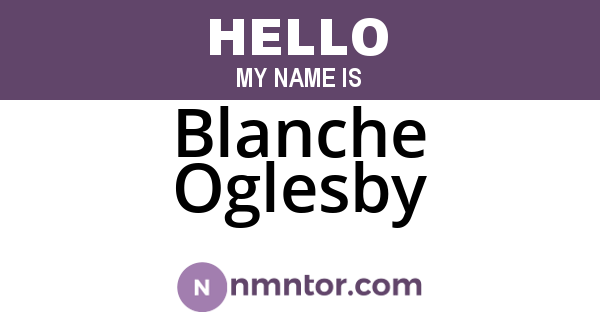 Blanche Oglesby