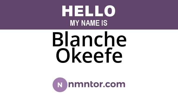 Blanche Okeefe