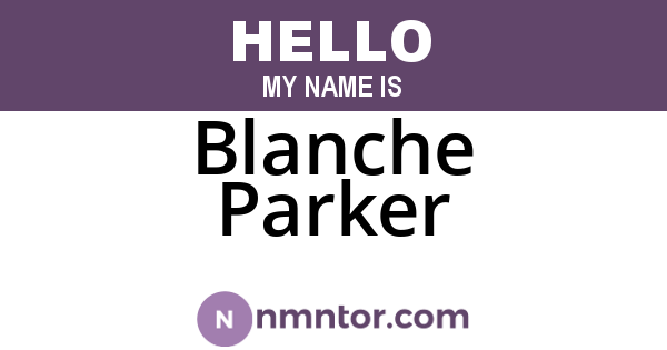 Blanche Parker