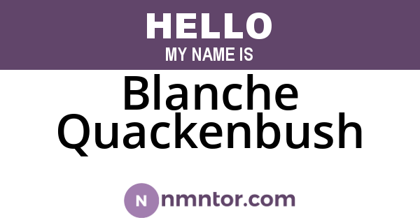 Blanche Quackenbush