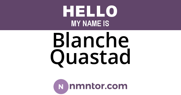 Blanche Quastad
