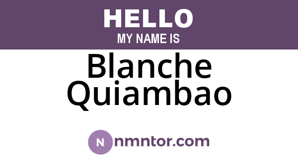 Blanche Quiambao