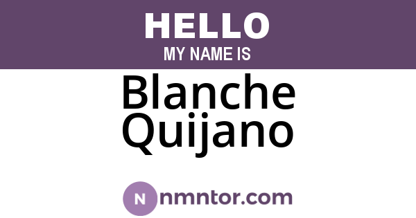 Blanche Quijano