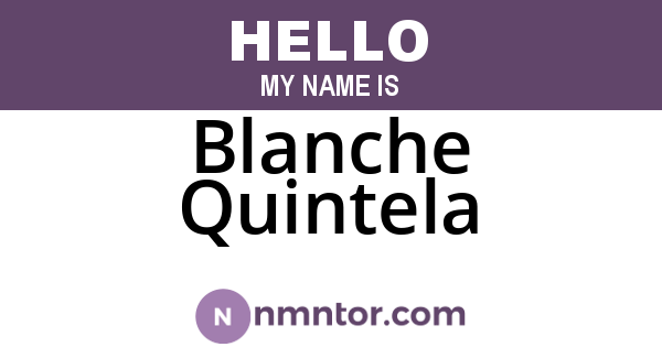 Blanche Quintela