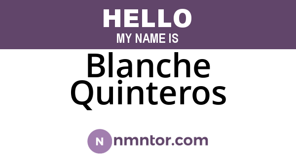 Blanche Quinteros