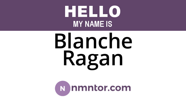 Blanche Ragan