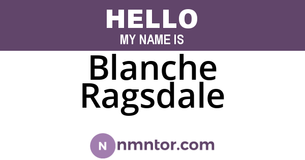 Blanche Ragsdale