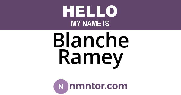Blanche Ramey