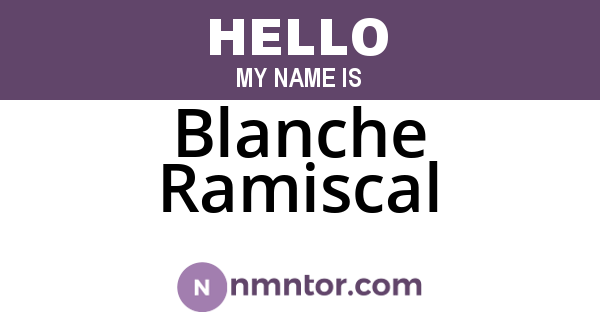 Blanche Ramiscal