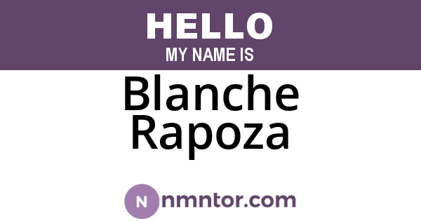 Blanche Rapoza