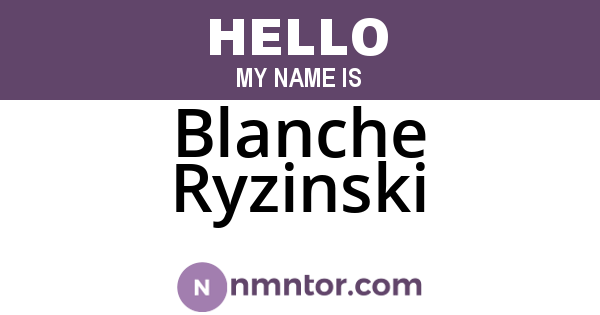Blanche Ryzinski