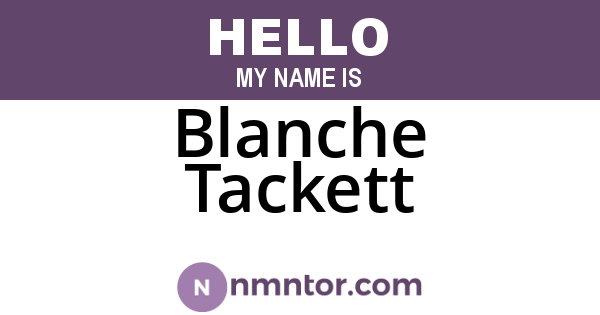Blanche Tackett