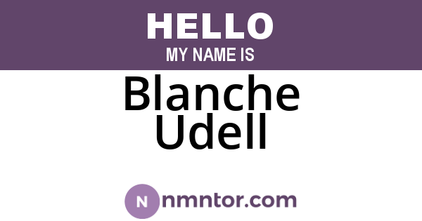 Blanche Udell